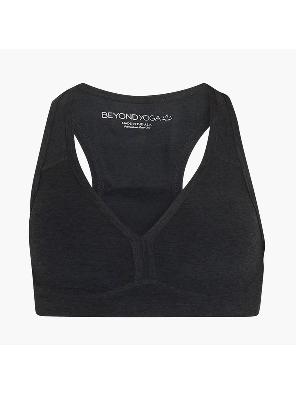 Beyond Yoga Spacedye Lift Your Spirit Sports Bra XS Darkest Night